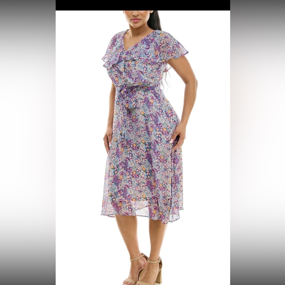 Fully lin d chiffon dress .